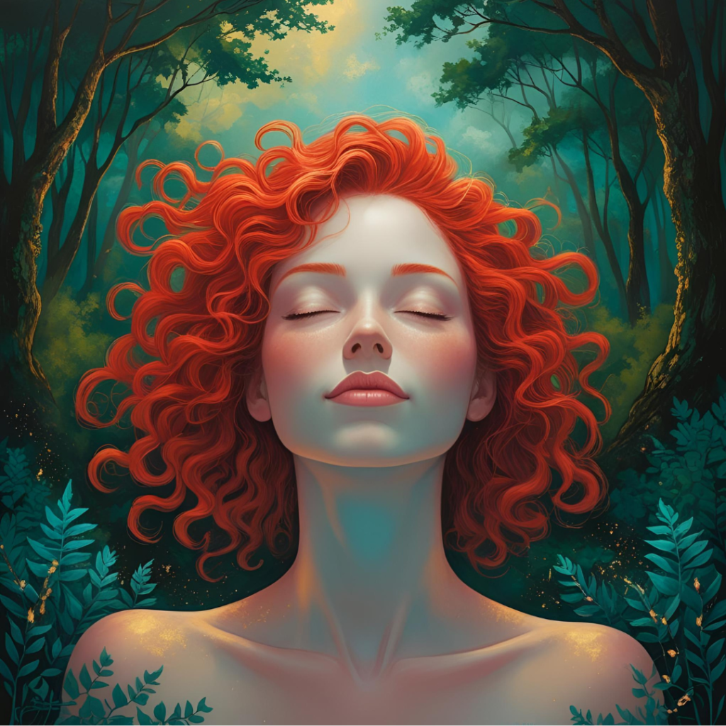 femme qui a trouvé la sérénité